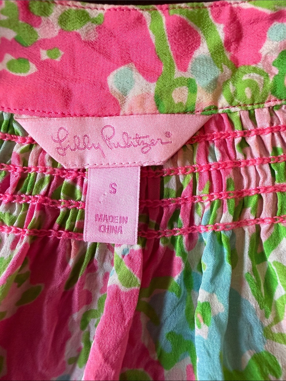 Lilly Pulitzer Southern Charm 100% Silk Elsa Top Size Small RARE - Picture 12 of 13